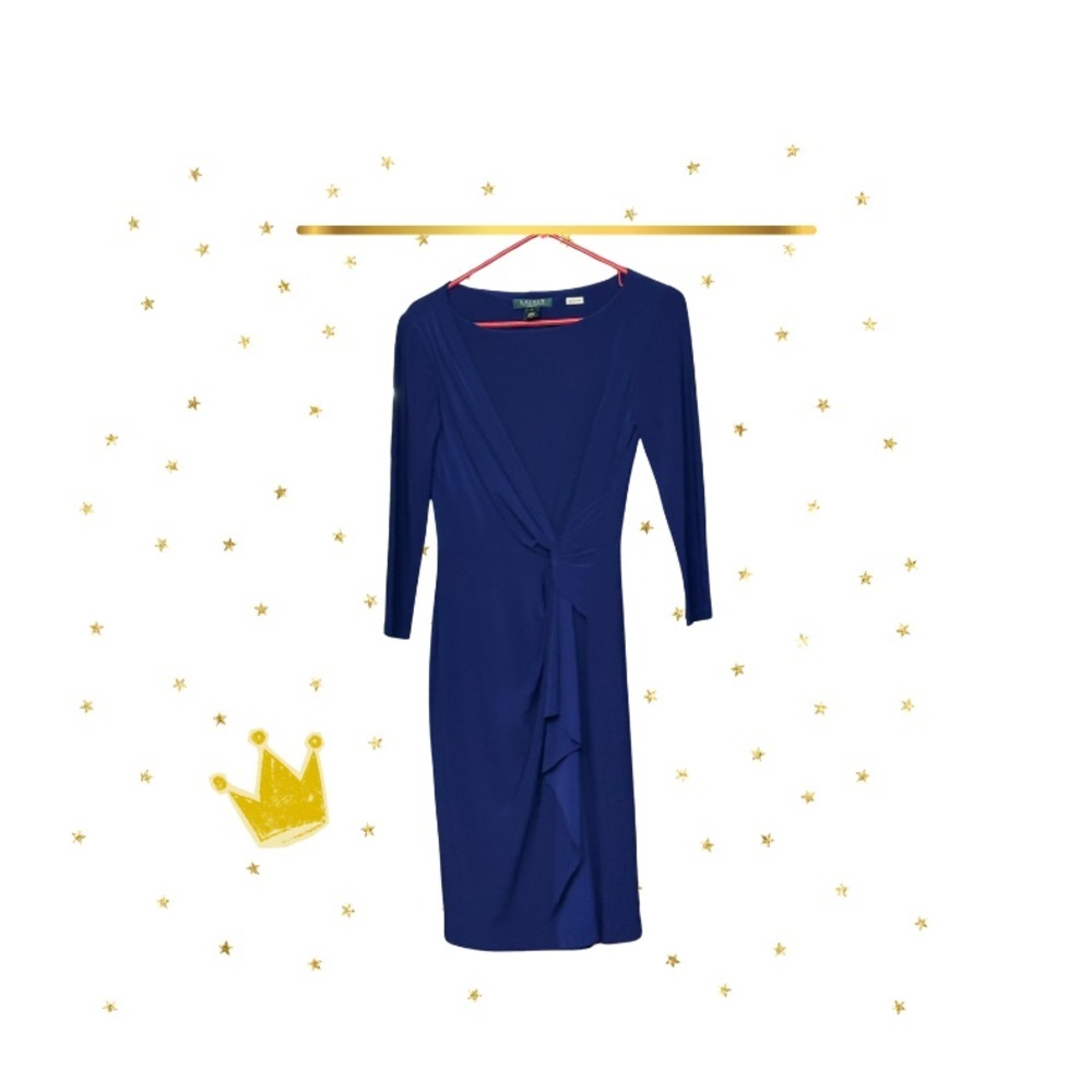 Ralph Lauren Deep Blue Long Sleeve Dress - Picture 6 of 6